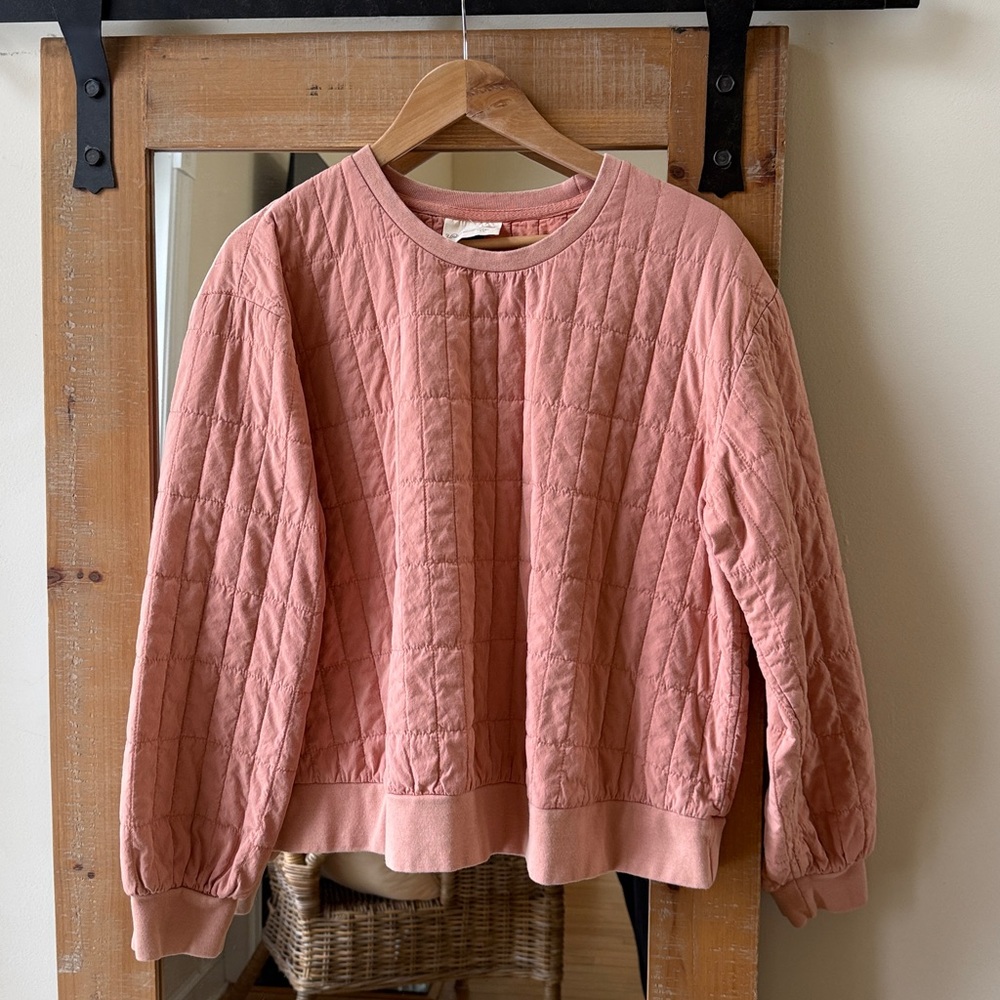 Universal Thread Cropped Quilted Pullover Sweatshirt Size XXL